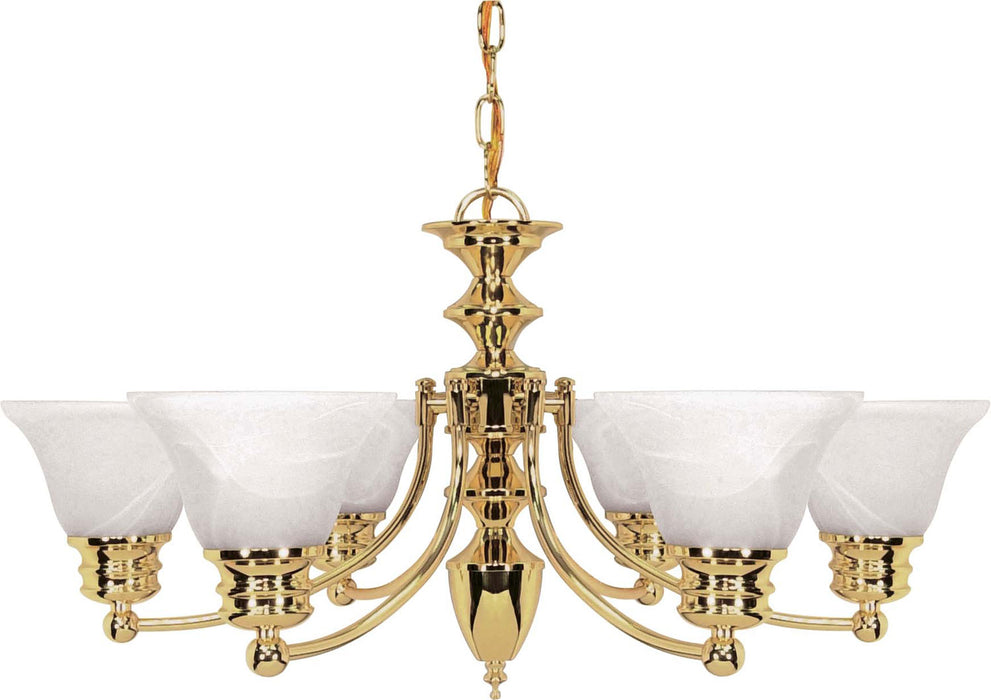 Myhouse Lighting Nuvo Lighting - 60-357 - Six Light Chandelier - Empire - Polished Brass