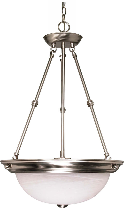 Myhouse Lighting Nuvo Lighting - 60-203 - Three Light Pendant - Alabaster Glass Brushed Nickel - Brushed Nickel