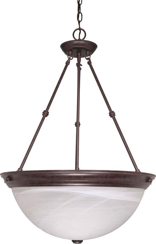 Myhouse Lighting Nuvo Lighting - 60-212 - Three Light Pendant - Alabaster Glass Old Bronze - Old Bronze