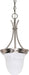 Myhouse Lighting Nuvo Lighting - 60-394 - One Light Pendant - Alabaster Glass Bell - Brushed Nickel