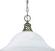 Myhouse Lighting Nuvo Lighting - 60-390 - One Light Pendant - Alabaster Glass Hanging Dome - Brushed Nickel