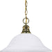 Myhouse Lighting Nuvo Lighting - 60-392 - One Light Pendant - Alabaster Glass Hanging Dome - Polished Brass