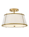 Myhouse Lighting Hinkley - 4893LDB-OW - LED Semi-Flush Mount - Clarke - Lacquered Dark Brass