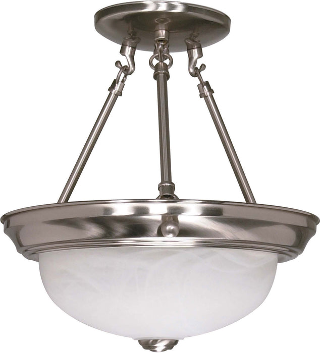 Myhouse Lighting Nuvo Lighting - 60-200 - Two Light Semi Flush Mount - Brushed Nickel