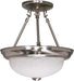 Myhouse Lighting Nuvo Lighting - 60-200 - Two Light Semi Flush Mount - Brushed Nickel