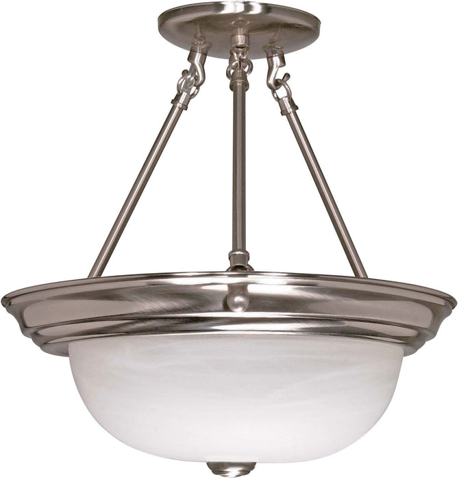 Myhouse Lighting Nuvo Lighting - 60-201 - Two Light Semi Flush Mount - Brushed Nickel