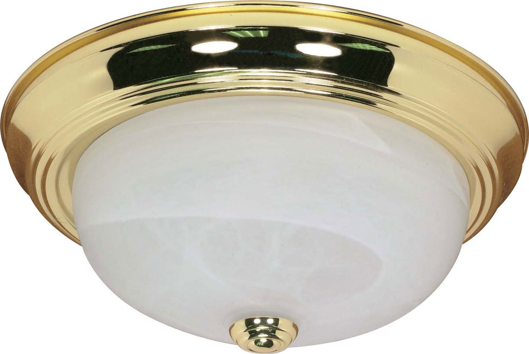 Myhouse Lighting Nuvo Lighting - 60-214 - Two Light Flush Mount - Polished Brass