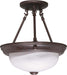 Myhouse Lighting Nuvo Lighting - 60-208 - Two Light Semi Flush Mount - Old Bronze