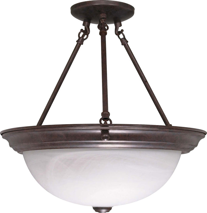 Myhouse Lighting Nuvo Lighting - 60-210 - Three Light Semi Flush Mount - Old Bronze