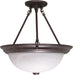 Myhouse Lighting Nuvo Lighting - 60-210 - Three Light Semi Flush Mount - Old Bronze