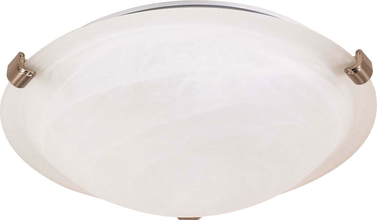 Myhouse Lighting Nuvo Lighting - 60-271 - Two Light Flush Mount - Tri Clip Brushed Nickel - Brushed Nickel