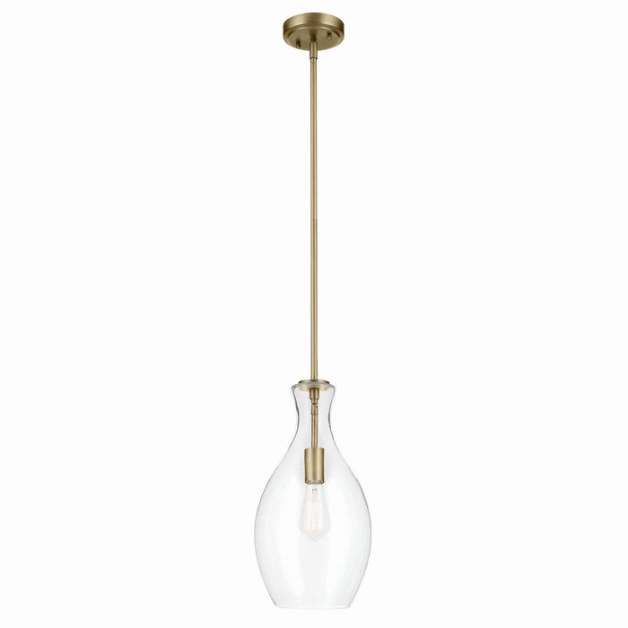 Myhouse Lighting Kichler - 42047NBRCS - One Light Pendant - Everly - Brushed Natural Brass