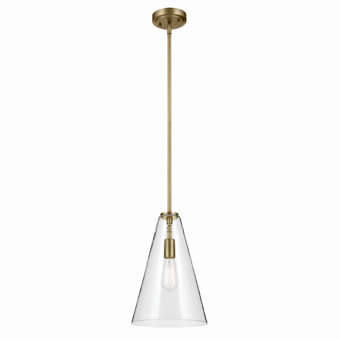 Myhouse Lighting Kichler - 42199NBR - One Light Pendant - Everly - Natural Brass