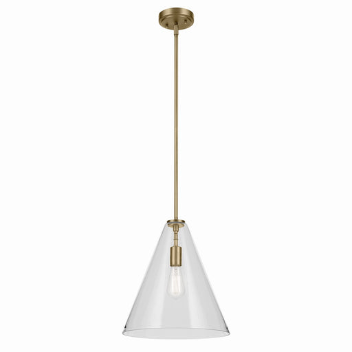 Myhouse Lighting Kichler - 42200NBR - One Light Pendant - Everly - Natural Brass