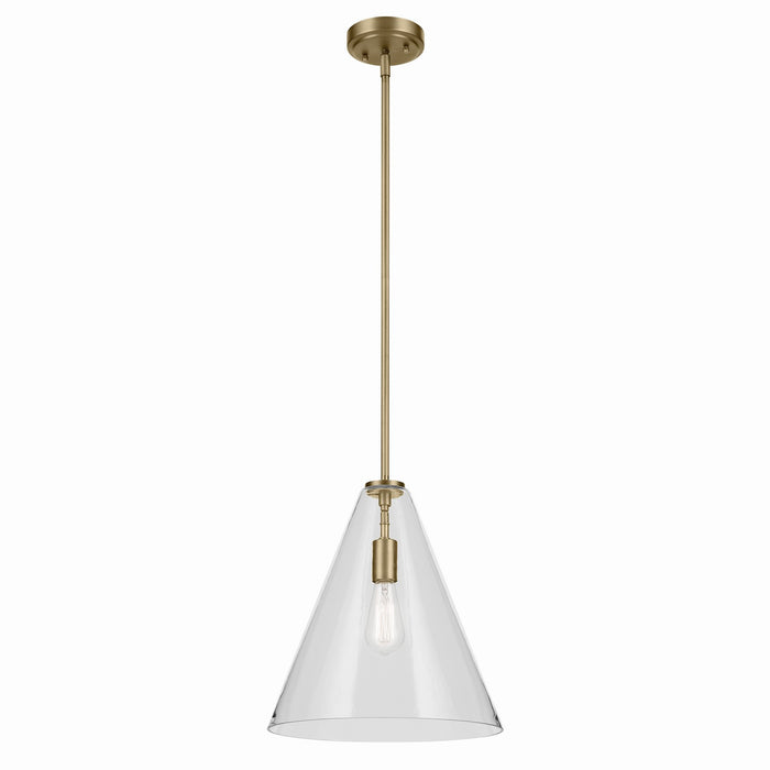 Myhouse Lighting Kichler - 42200NBR - One Light Pendant - Everly - Natural Brass