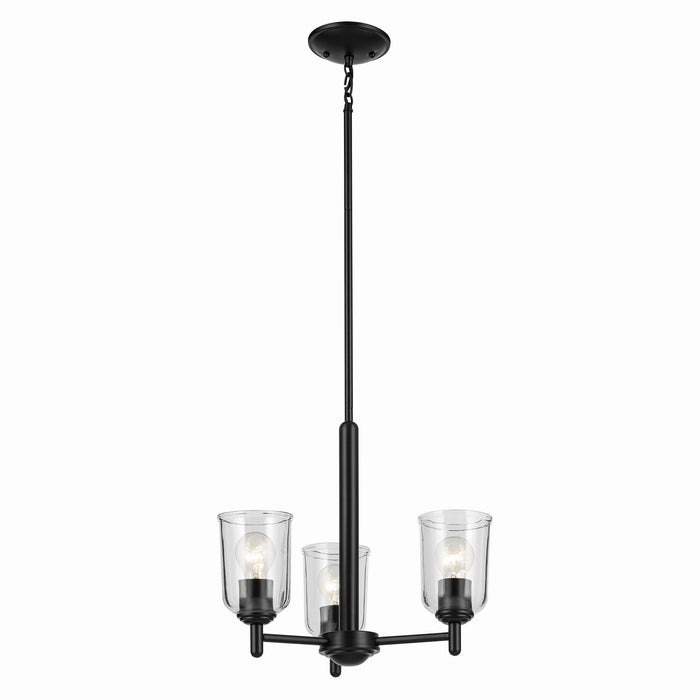 Myhouse Lighting Kichler - 43670BKCLR - Three Light Mini Chandelier - Shailene - Black