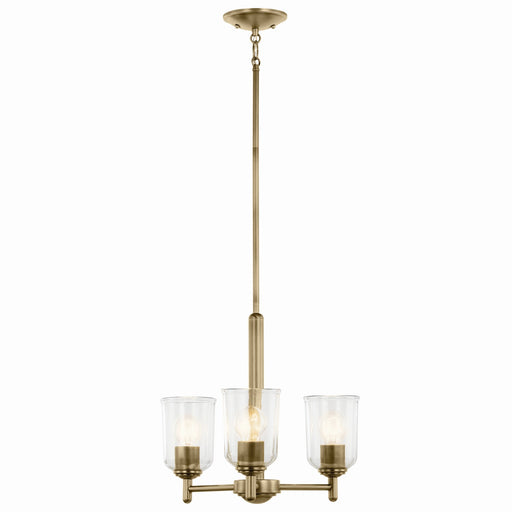 Myhouse Lighting Kichler - 43670NBRCLR - Three Light Mini Chandelier - Shailene - Natural Brass