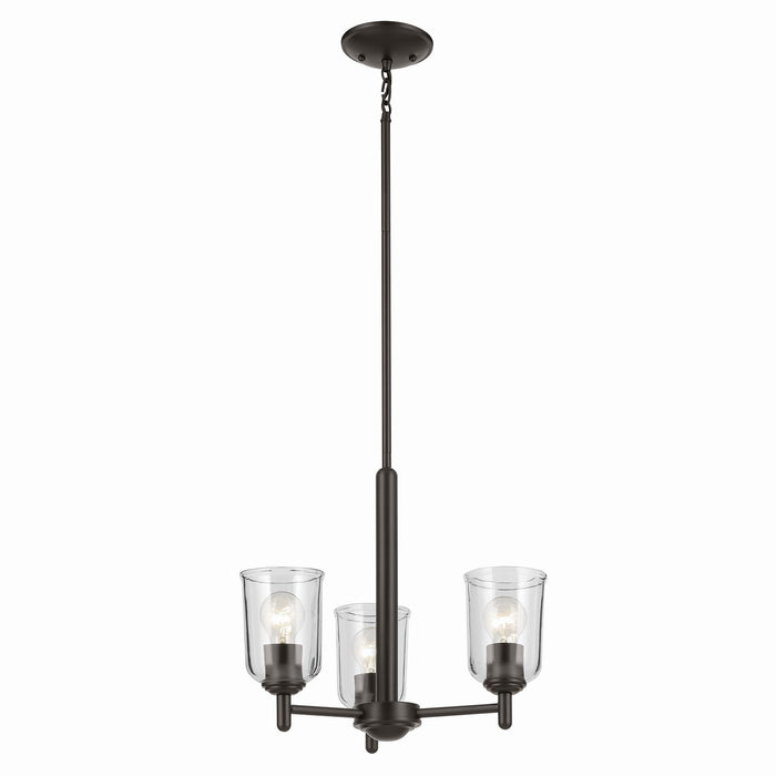 Myhouse Lighting Kichler - 43670OZCLR - Three Light Mini Chandelier - Shailene - Olde Bronze