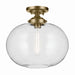 Myhouse Lighting Kichler - 43913NBR - One Light Flush Mount - Avery - Natural Brass