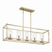 Myhouse Lighting Kichler - 43995NBR - Five Light Linear Chandelier - Crosby - Natural Brass