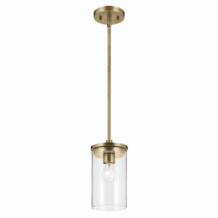 Myhouse Lighting Kichler - 43996NBR - One Light Mini Pendant - Crosby - Natural Brass