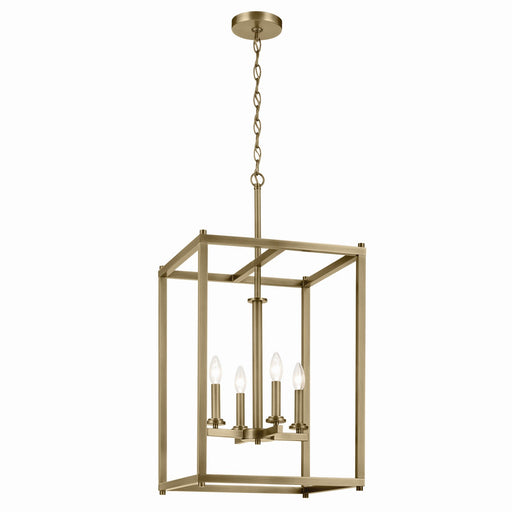 Myhouse Lighting Kichler - 43998NBR - Four Light Foyer Pendant - Crosby - Natural Brass