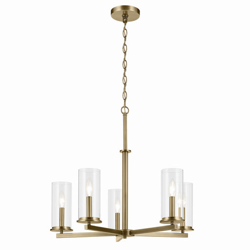 Myhouse Lighting Kichler - 43999NBR - Five Light Chandelier - Crosby - Natural Brass