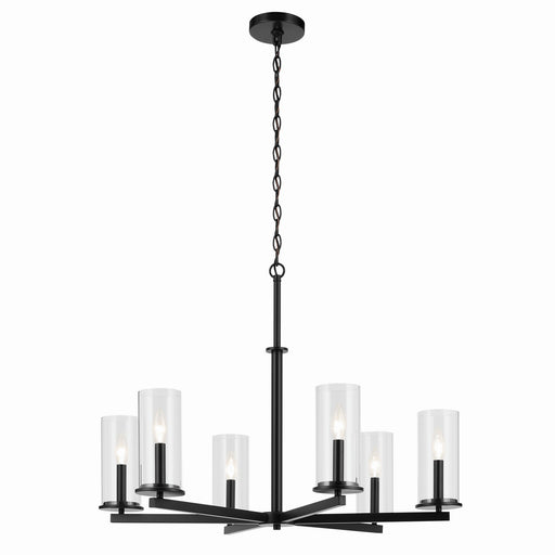 Myhouse Lighting Kichler - 44013BK - Six Light Chandelier - Crosby - Black