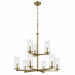 Myhouse Lighting Kichler - 44014NBR - Nine Light Chandelier - Crosby - Natural Brass