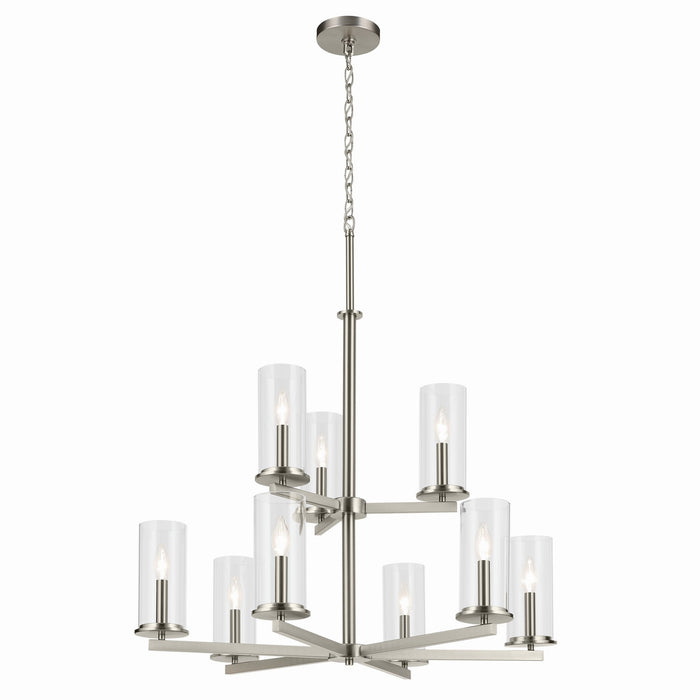 Myhouse Lighting Kichler - 44014NI - Nine Light Chandelier - Crosby - Brushed Nickel