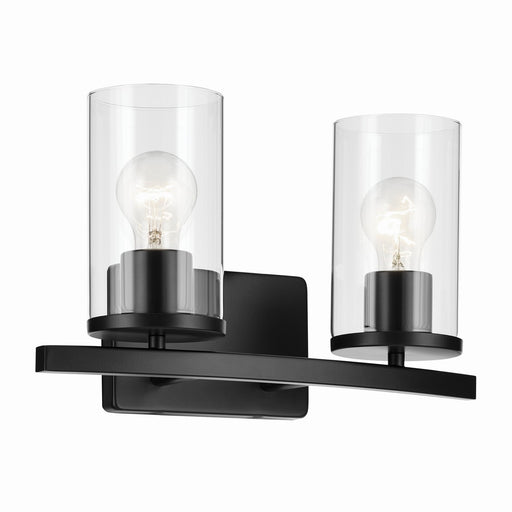 Myhouse Lighting Kichler - 45496BKCLR - Two Light Vanity - Crosby - Black