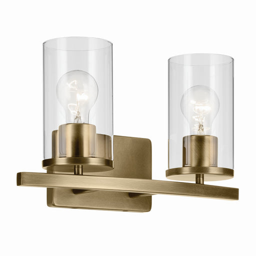 Myhouse Lighting Kichler - 45496NBRCLR - Two Light Vanity - Crosby - Natural Brass