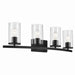 Myhouse Lighting Kichler - 45498BKCLR - Four Light Vanity - Crosby - Black