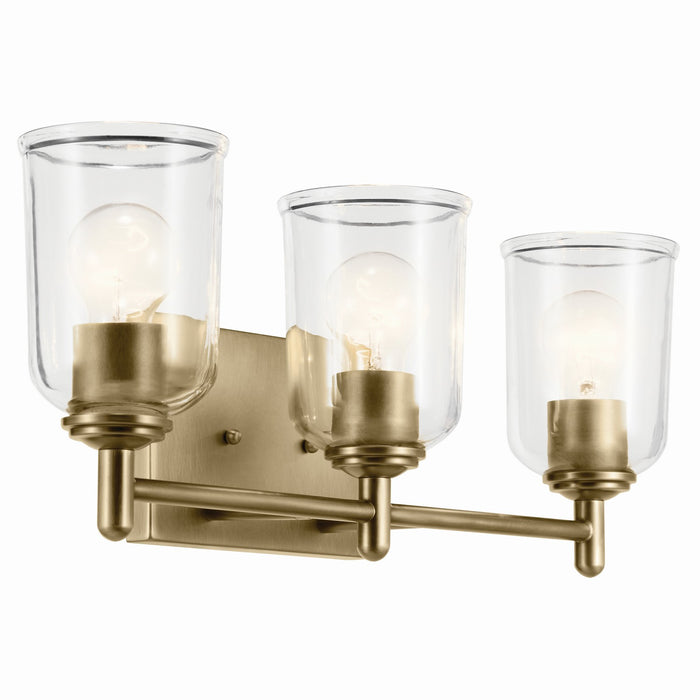 Myhouse Lighting Kichler - 45574NBRCLR - Three Light Vanity - Shailene - Natural Brass