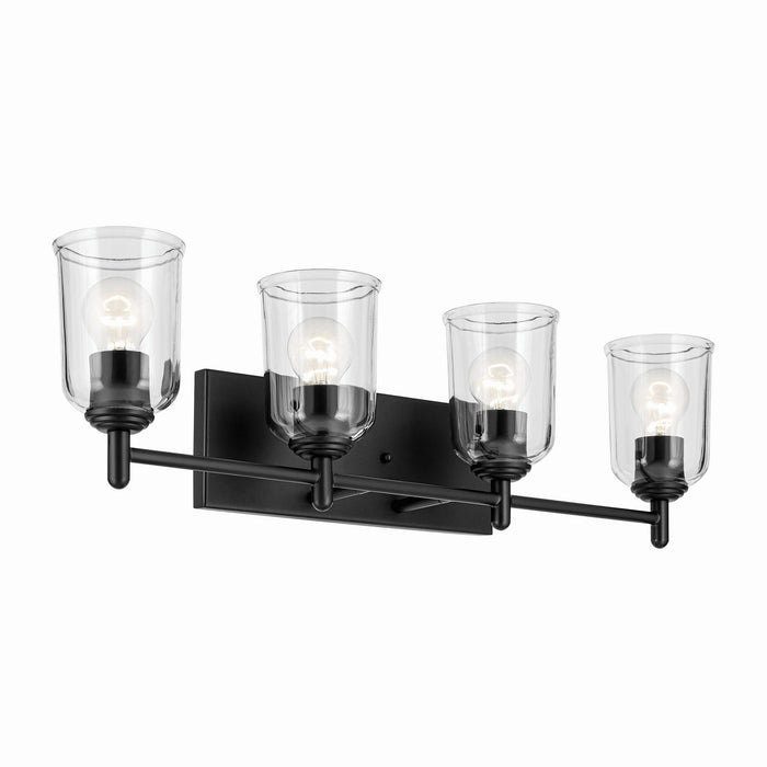 Myhouse Lighting Kichler - 45575BKCLR - Four Light Vanity - Shailene - Black