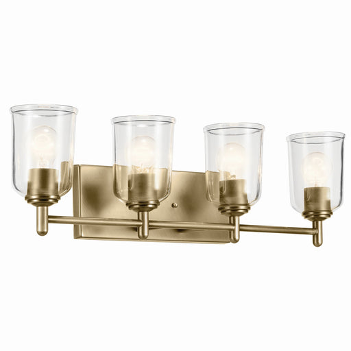 Myhouse Lighting Kichler - 45575NBRCLR - Four Light Vanity - Shailene - Natural Brass