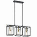 Myhouse Lighting Kichler - 52033NBR - Three Light Linear Chandelier - Kitner - Natural Brass