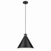 Myhouse Lighting Kichler - 52177BK - One Light Pendant - Zailey - Black