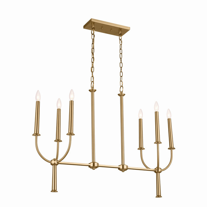 Myhouse Lighting Kichler - 52495BNB - Six Light Linear Chandelier - Florence - Brushed Natural Brass