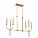 Myhouse Lighting Kichler - 52495BNB - Six Light Linear Chandelier - Florence - Brushed Natural Brass