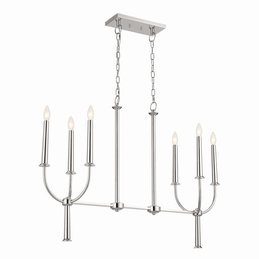 Myhouse Lighting Kichler - 52495PN - Six Light Linear Chandelier - Florence - Polished Nickel