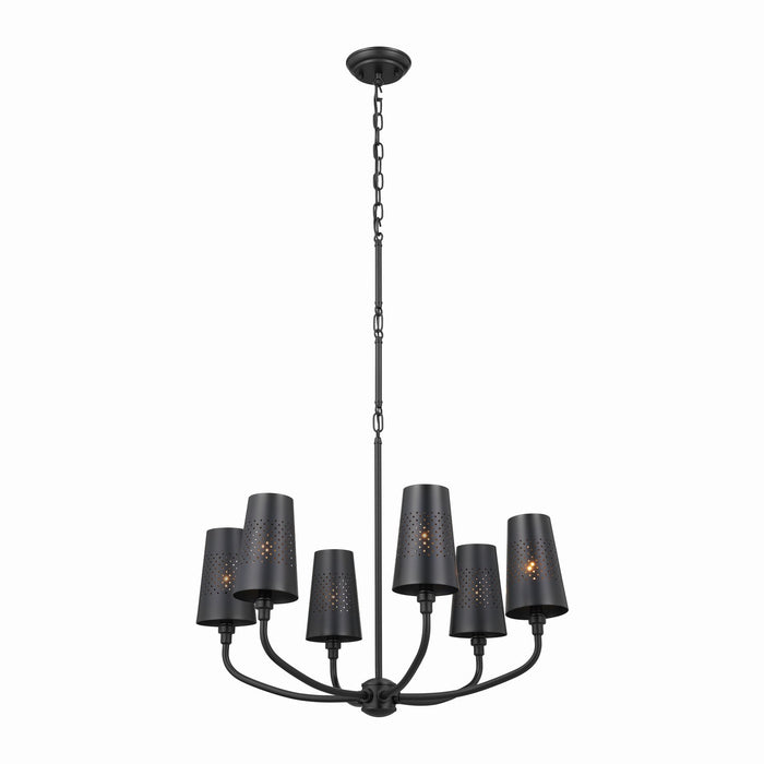 Myhouse Lighting Kichler - 52508BK - Six Light Chandelier - Adeena - Black