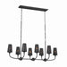 Myhouse Lighting Kichler - 52510BK - Eight Light Linear Chandelier - Adeena - Black