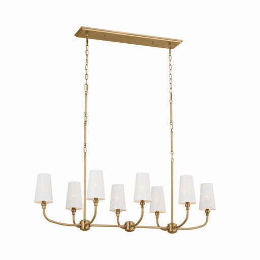 Myhouse Lighting Kichler - 52510BNB - Eight Light Linear Chandelier - Adeena - Brushed Natural Brass