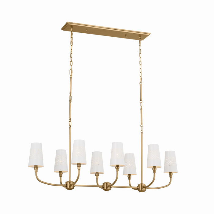 Myhouse Lighting Kichler - 52510BNB - Eight Light Linear Chandelier - Adeena - Brushed Natural Brass