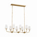 Myhouse Lighting Kichler - 52510BNB - Eight Light Linear Chandelier - Adeena - Brushed Natural Brass