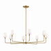 Myhouse Lighting Kichler - 52521BNB - Eight Light Chandelier - Pallas - Brushed Natural Brass