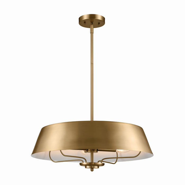 Myhouse Lighting Kichler - 52543BNB - Four Light Pendant/Semi Flush Mount - Luella - Brushed Natural Brass