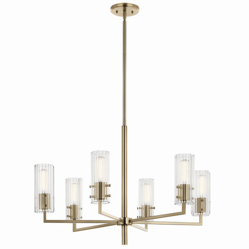 Myhouse Lighting Kichler - 52679CPZ - Six Light Chandelier - Velestino - Champagne Bronze