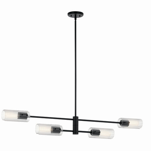 Myhouse Lighting Kichler - 52681BK - Four Light Linear Chandelier - Velestino - Black